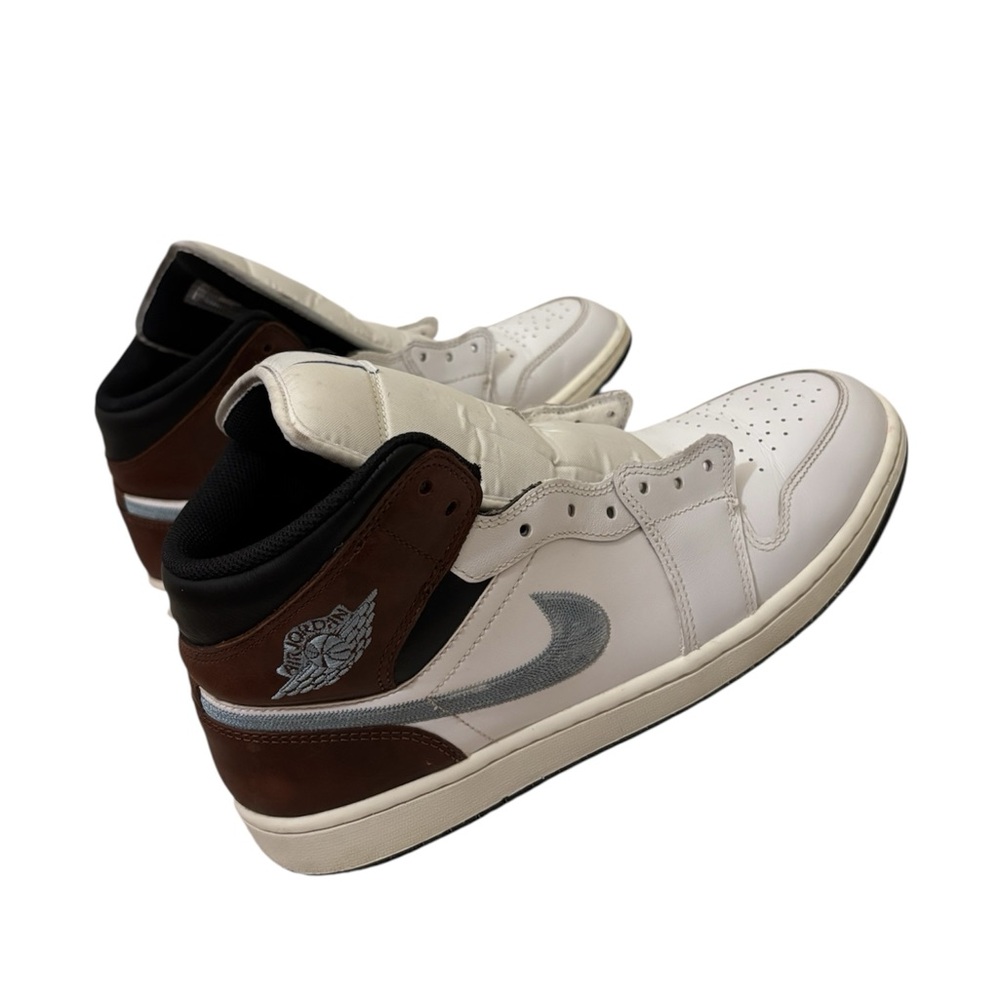 Jordan White and Brown Sneakers Classic Style Good Condition